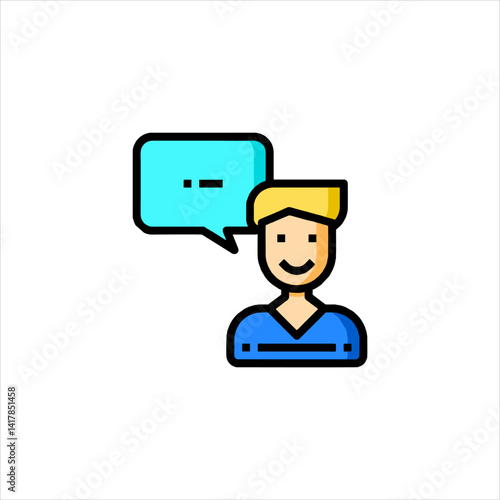 man with speech bubble