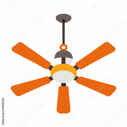 new style electric celling hanging fan vector icon on white background