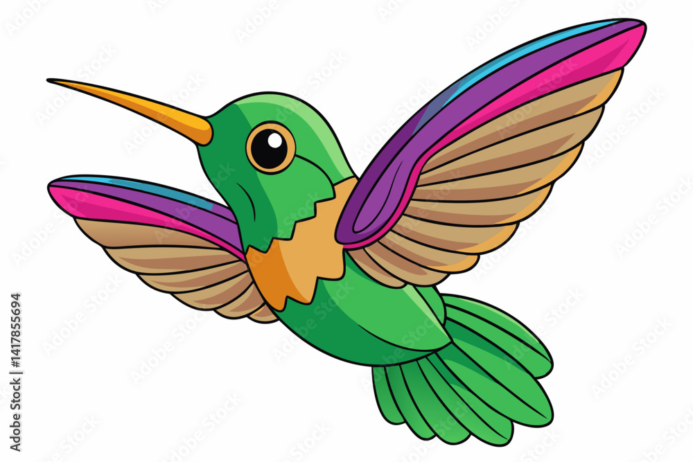 Obraz premium Cute Bird Vector Line Art – Cartoon Clipart Animal Logo Icon on White Background