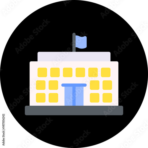 Embassy single vector illustration icon
