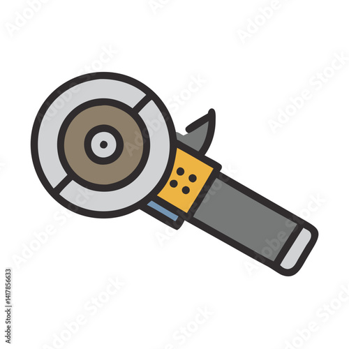  Stylish metal grinder vector illustration for heavy machinery