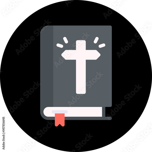 Bible single vector illustration icon