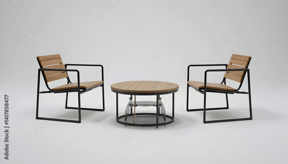 Fototapeta premium chairs and table