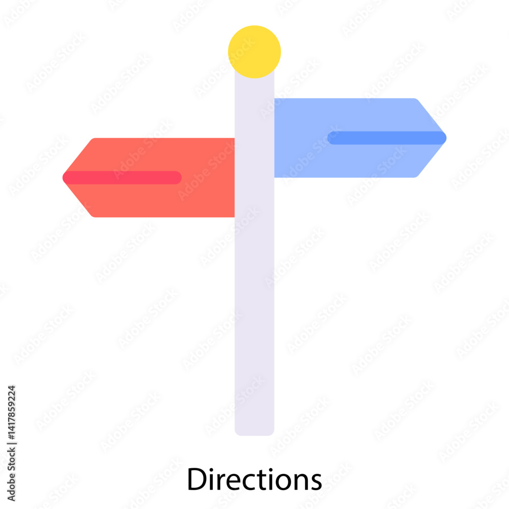 Directions single vector icon illustration Directions single vector icon illustration