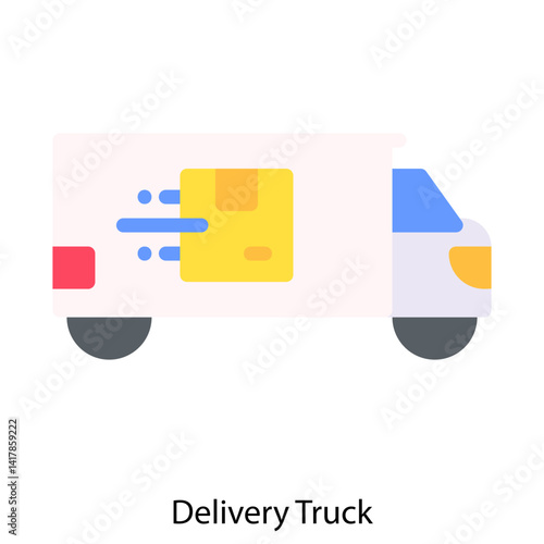 Delivery Truck single vector illustration icon