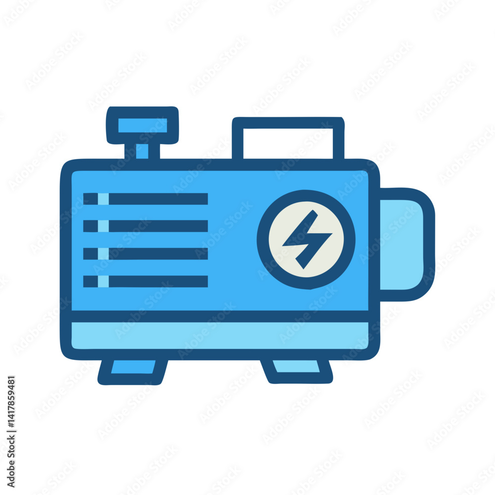 Stylish power generator vector illustration for builders Stylish power generator vector illustration for builders