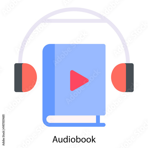 Audiobook single vector illustration icon