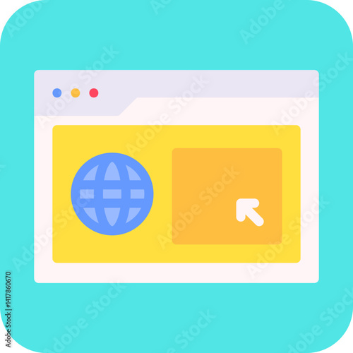 Browser single vector illustration icon