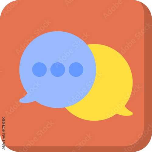 Chat single vector illustration icon