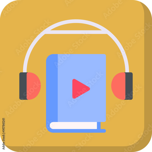 Audiobook single vector illustration icon