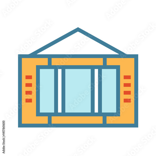  Stylish prefabricated structure vector illustration for builders