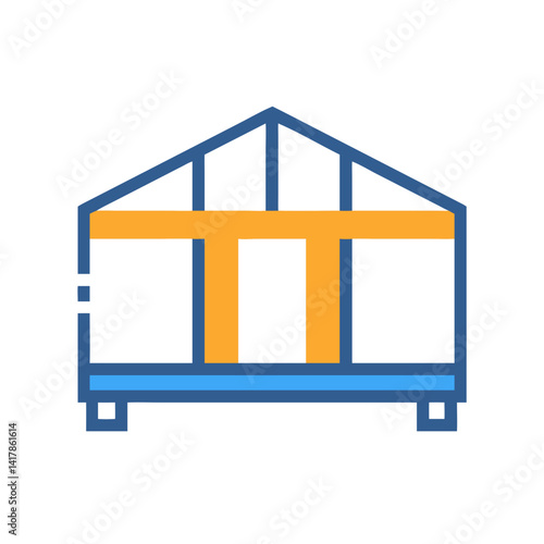  Quality prefabricated structure icon for modern construction