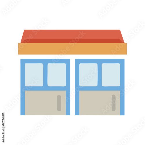  Distinctive prefabricated structure icon for various uses