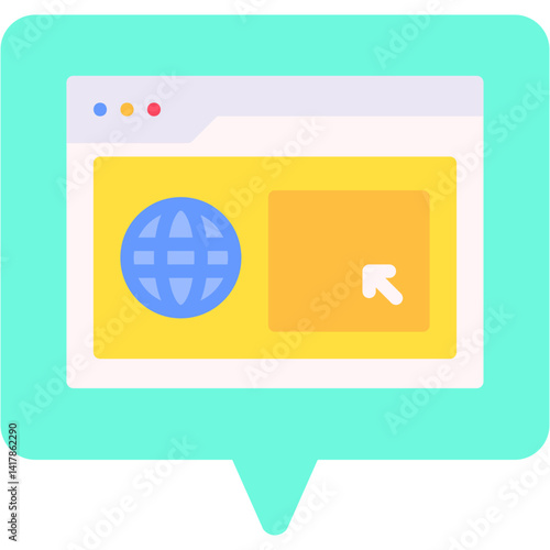 Browser single vector illustration icon
