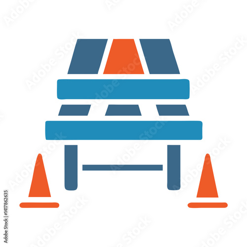  Stylish roadwork lane closure vector illustration for drivers