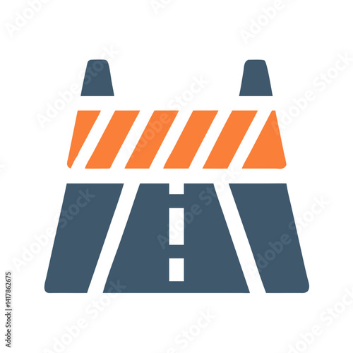  Quality roadwork lane closure icon for traffic management