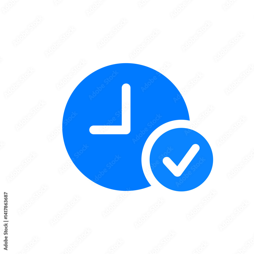 Clock Checkmark Badge Filled Clock Checkmark Badge Filled