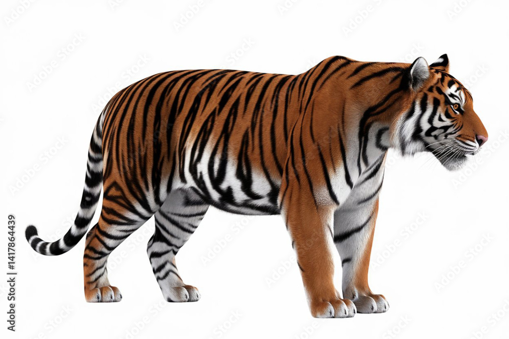 Fototapeta premium The Royal Bengal Tiger is hunting in the forest.