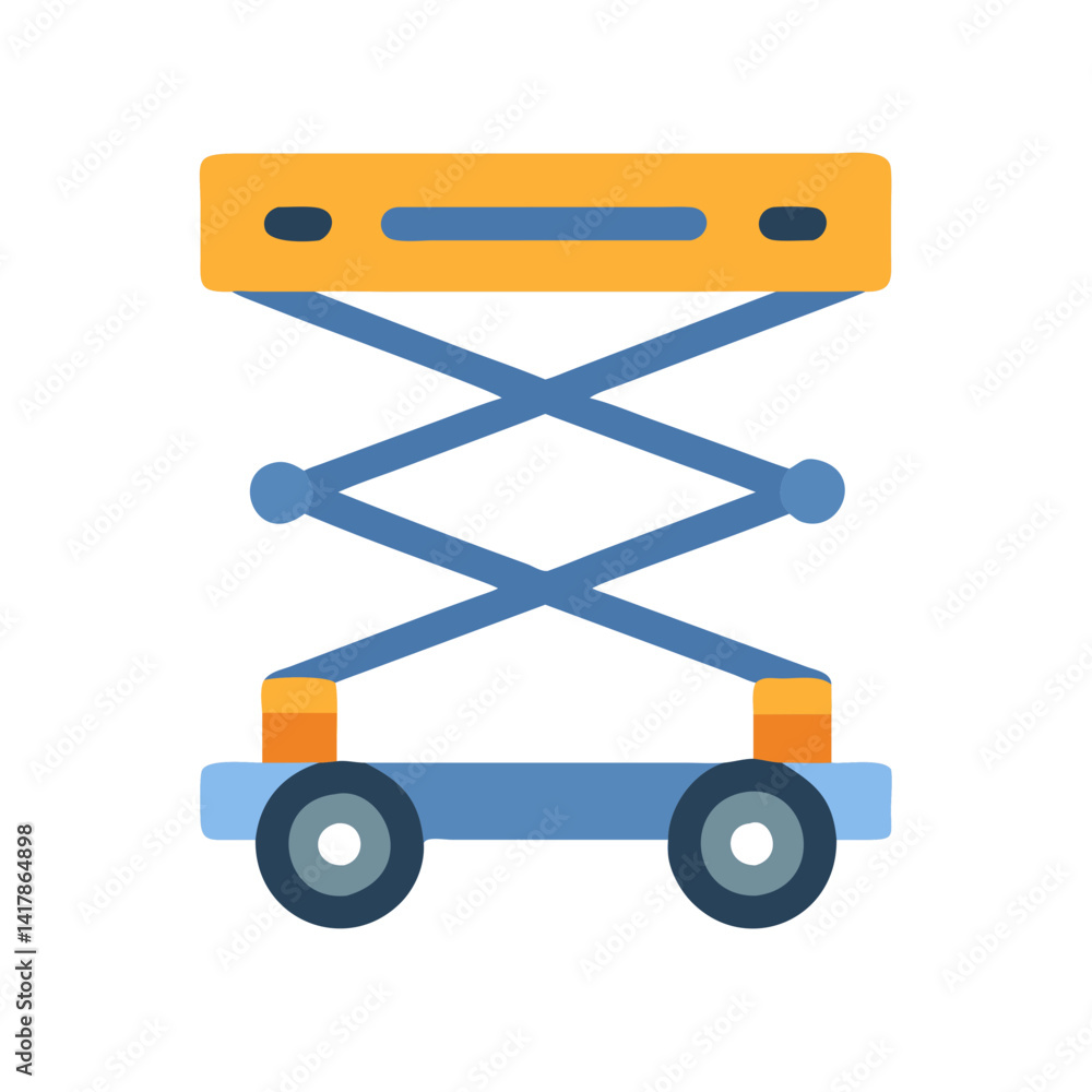 Quality scissor lift icon for industrial use Quality scissor lift icon for industrial use