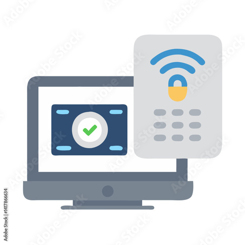  Stylish smart site access control vector illustration