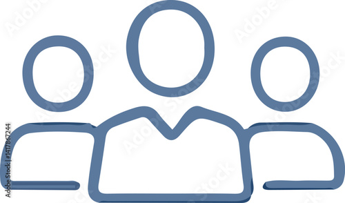 Group of People Icon Symbol for Collaboration or Teamwork