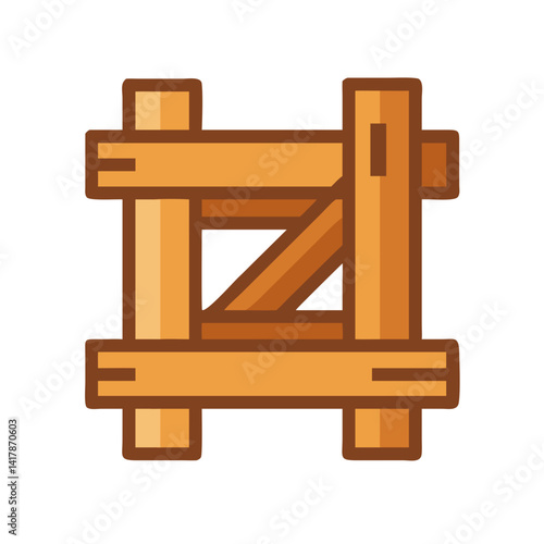 Stylish Wooden Framework Icon Design