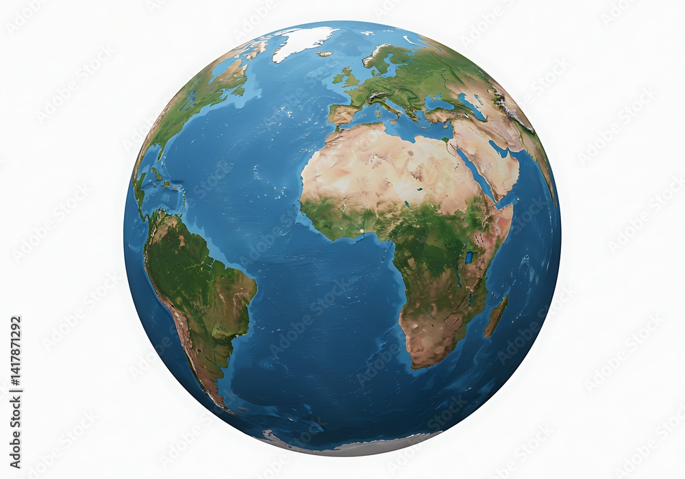 Fototapeta premium Earth globe on white background