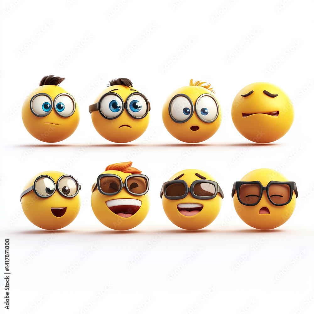 Fototapeta premium set of smileys 