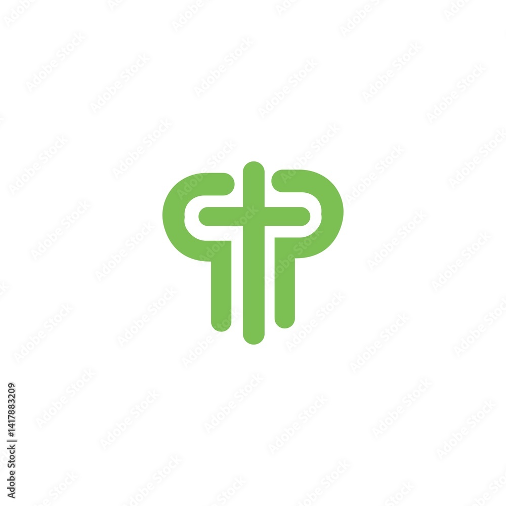 Obraz premium Pp logo design simple modern design