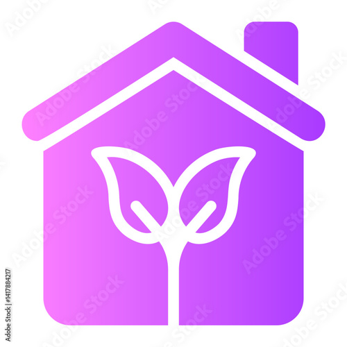 green house gradient icon