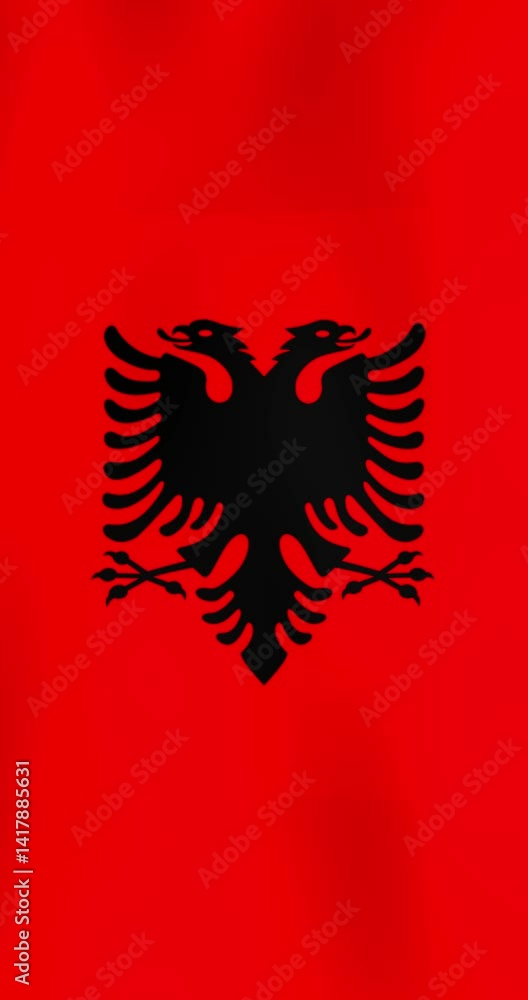 Albania Flag | Vertical Format Video | 4k Albania Flag | Vertical Format Video | 4k