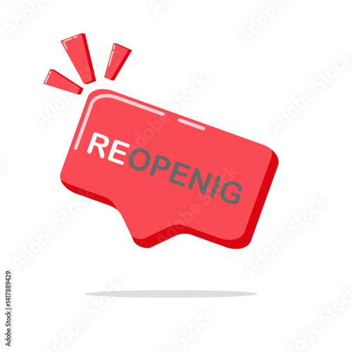  reopening stickers, can be used for stickers, banners.