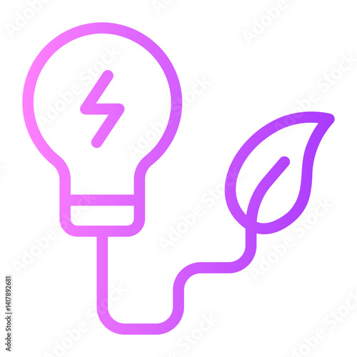 energy saving gradient icon