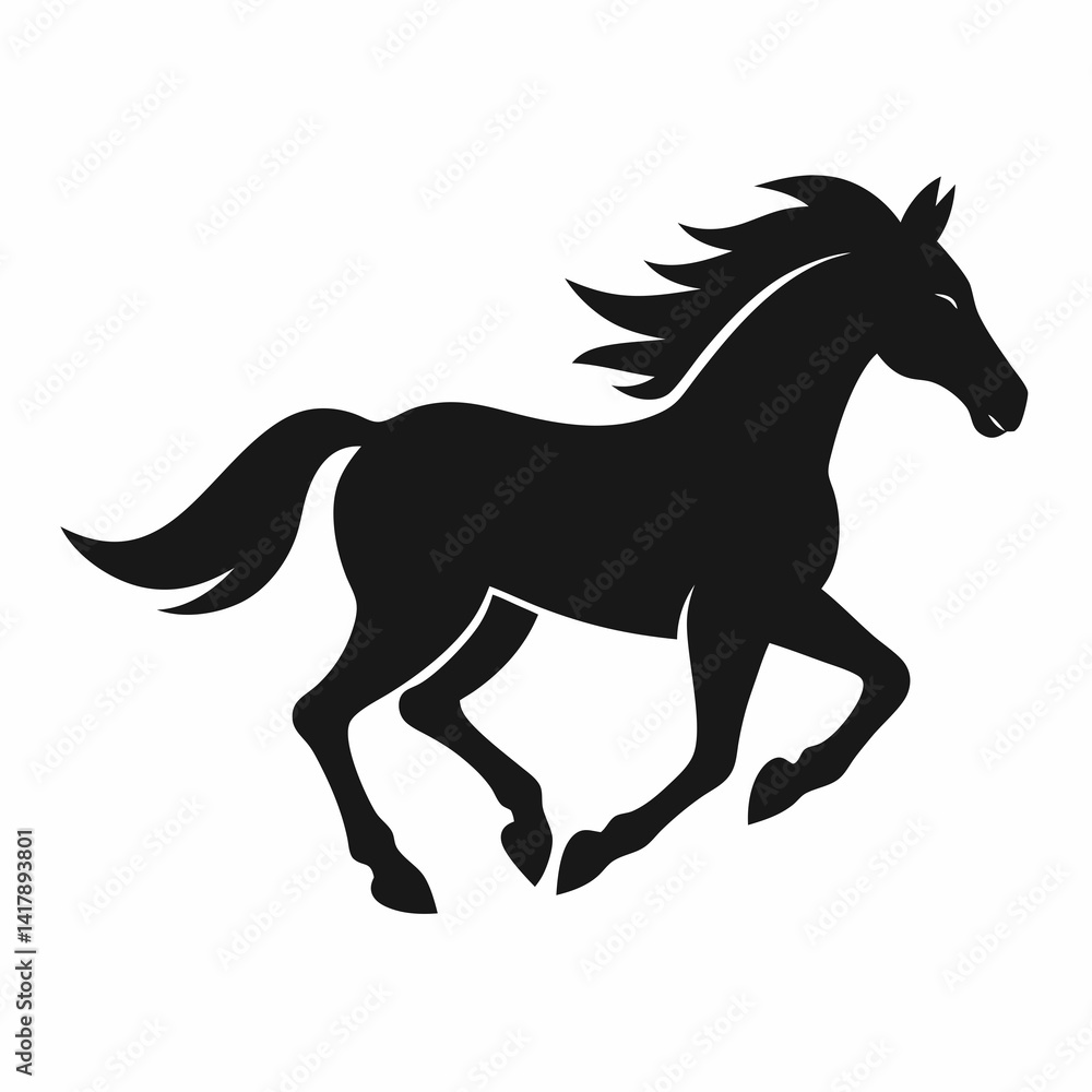 Obraz premium horse silhouette isolated on white