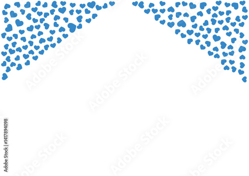 ハート柄の背景 青系の単色 ハート