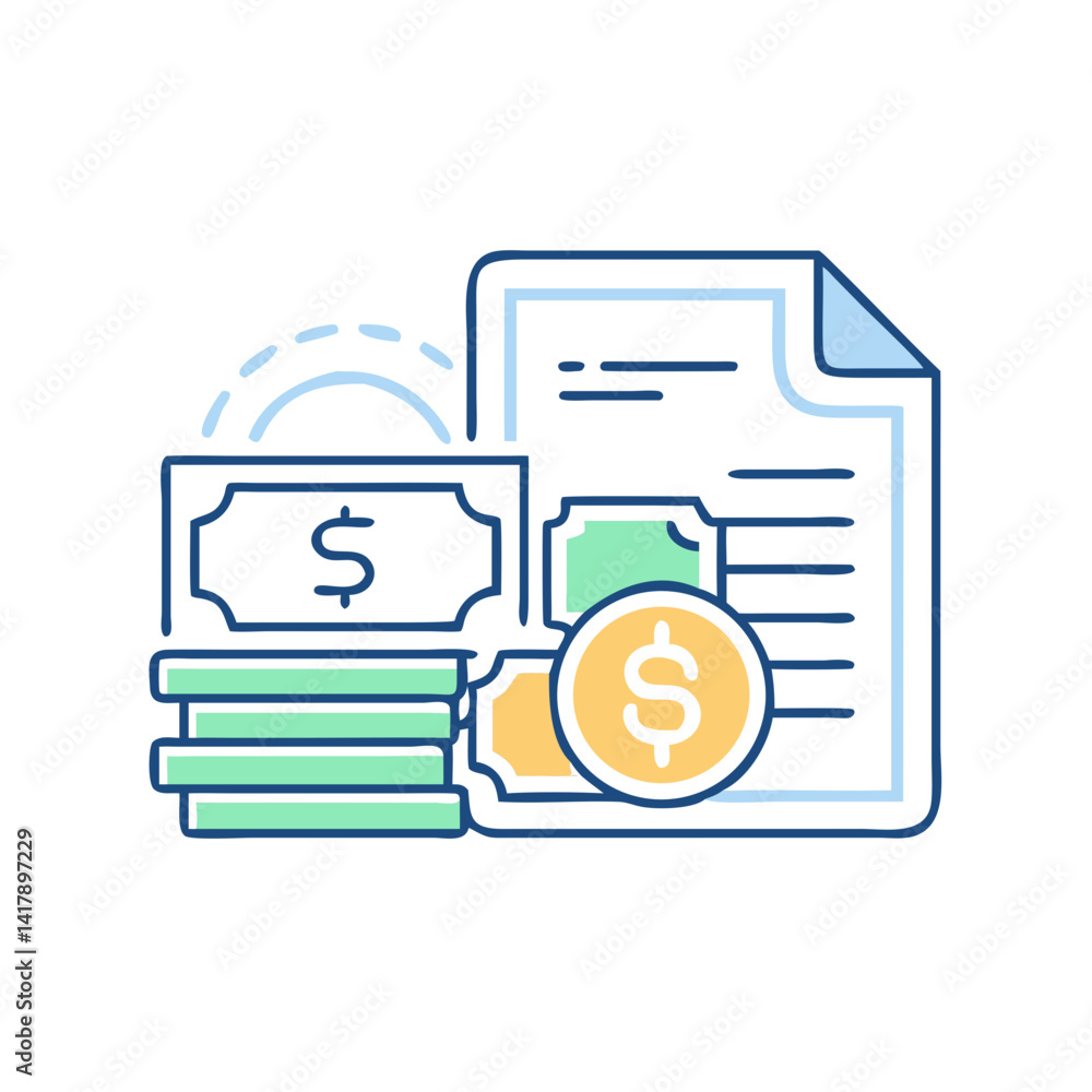 Financial report with income data. Financial report with income data.