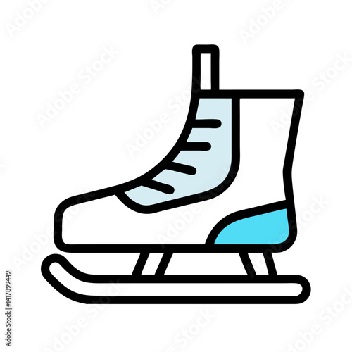 Ice Hockey Skate with Blade Icon Design
