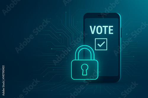 Secure smartphone-based digital voting ensuring encrypted remote elections, mobile access to protected election platforms, cybersecurity in e-governance
