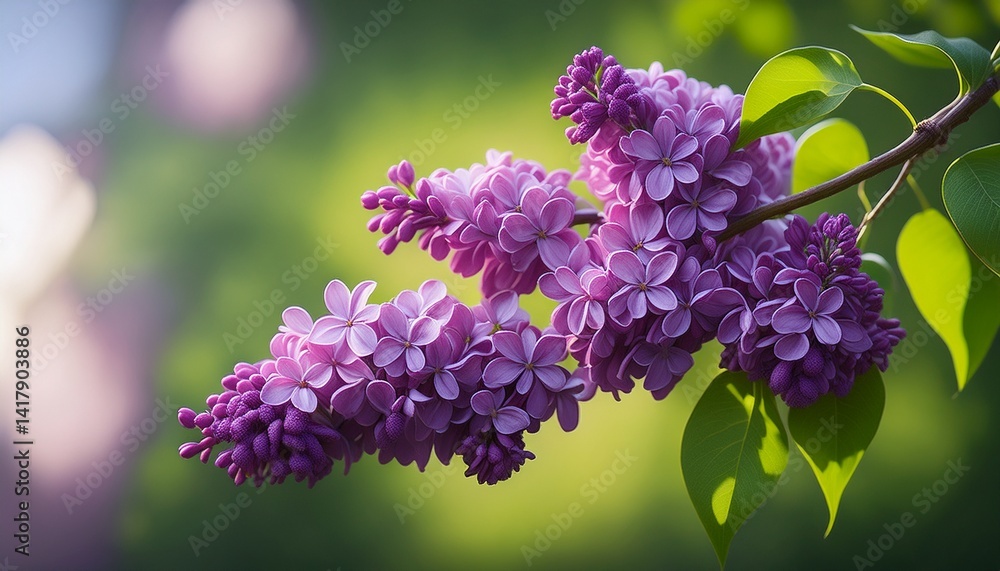 Spring flower twig purple lilac Syringa vulgaris Spring flower twig purple lilac Syringa vulgaris
