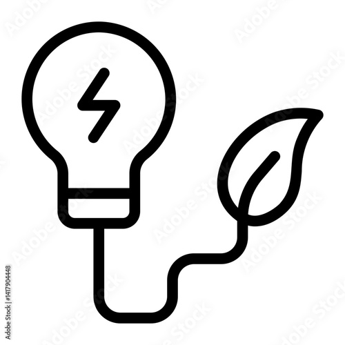 energy saving line icon