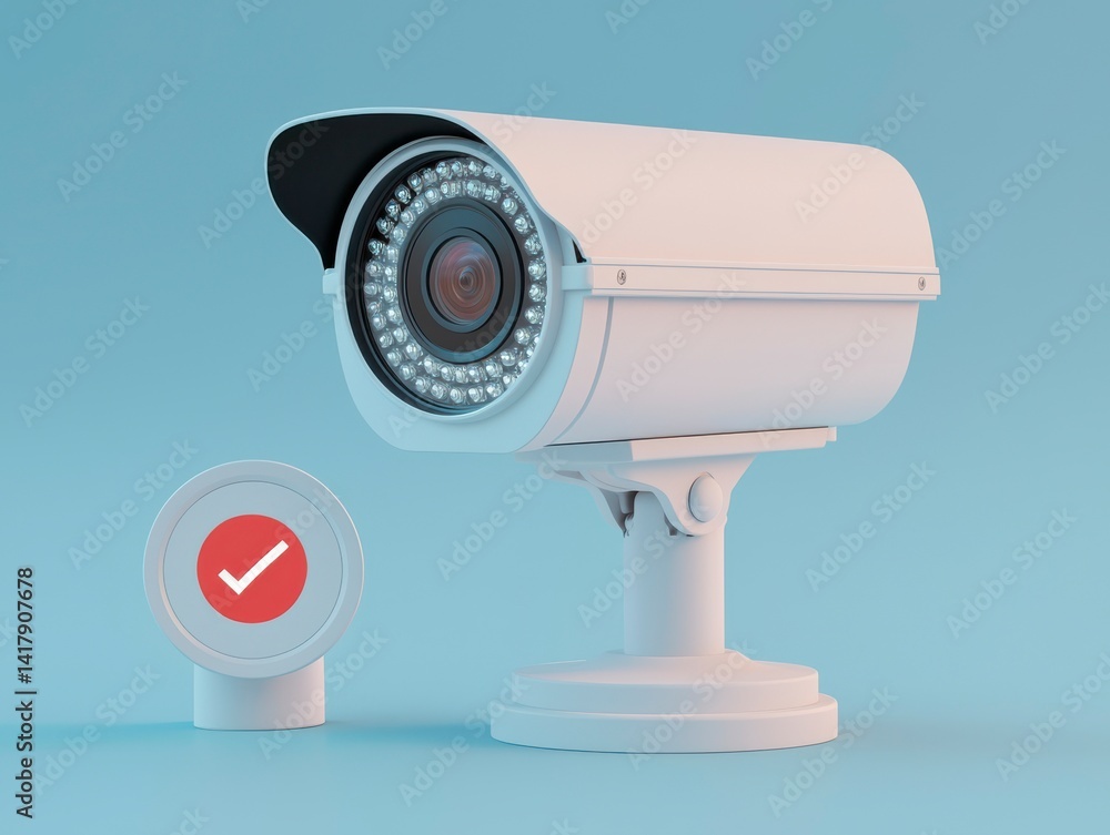 CCTV Camera with Warning Light for Scam Alert and Security Measures CCTV Camera with Warning Light for Scam Alert and Security Measures