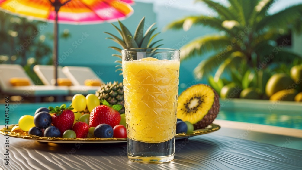 Fototapeta premium tropical fruit cocktail