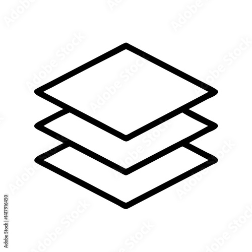Layer Stack Representing Multi-Level Design Icon Design