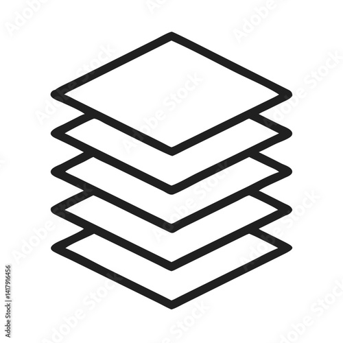 Layer Stack Representing Multi-Level Design Icon Design