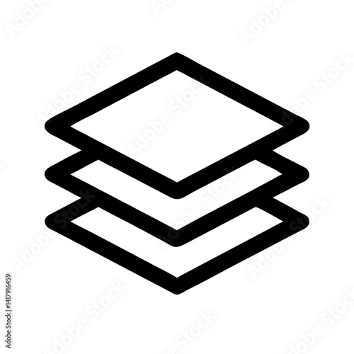 Layer Stack Representing Multi-Level Design Icon Design