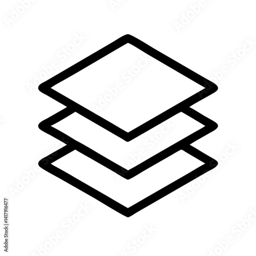 Layer Stack Representing Multi-Level Design Icon Design