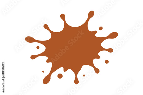 Umber paint splash vector