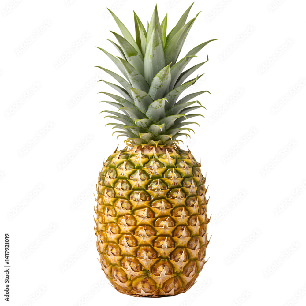 Fototapeta premium Pineapple: A Tropical Fruit with Transparent Background