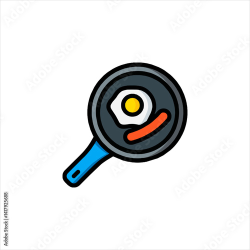 frying pan with egg
