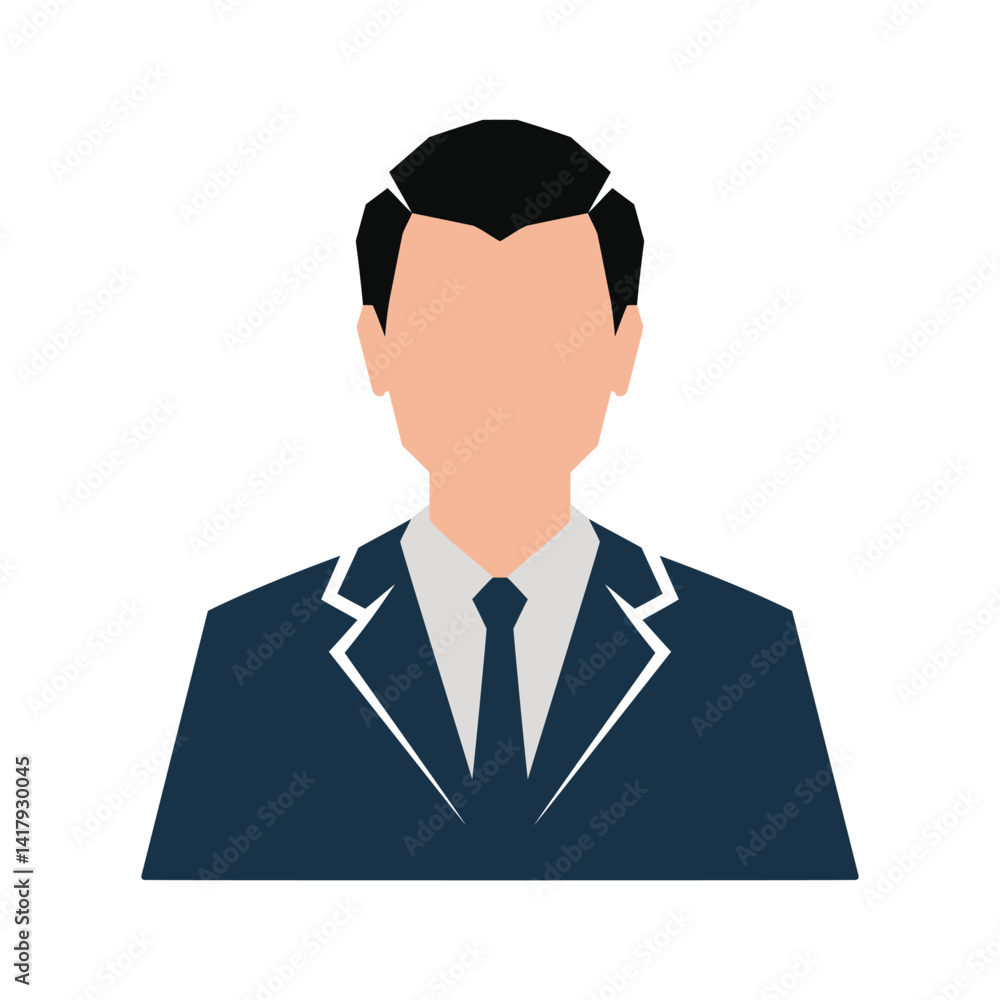 Vector Business man icon clipart Style Isolated on White Background Vector Business man icon clipart Style Isolated on White Background